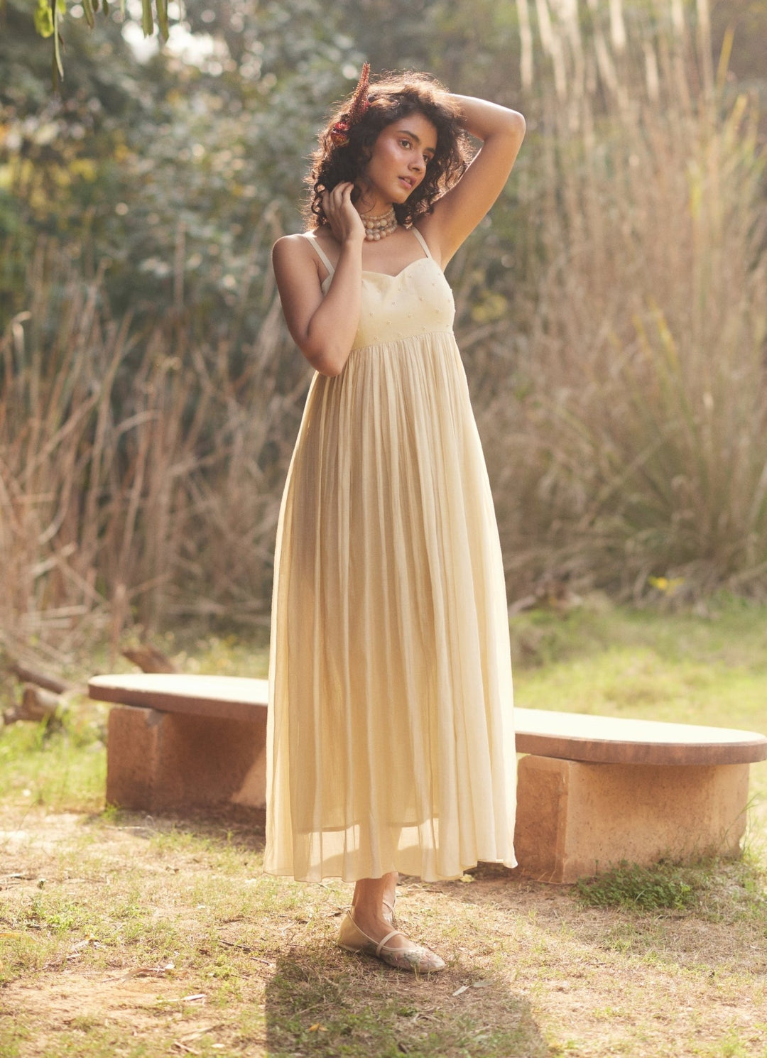 Ivory Embroidered Chanderi Kurta With Jacket Paulmi and Harsh - Fabilicious Fashion