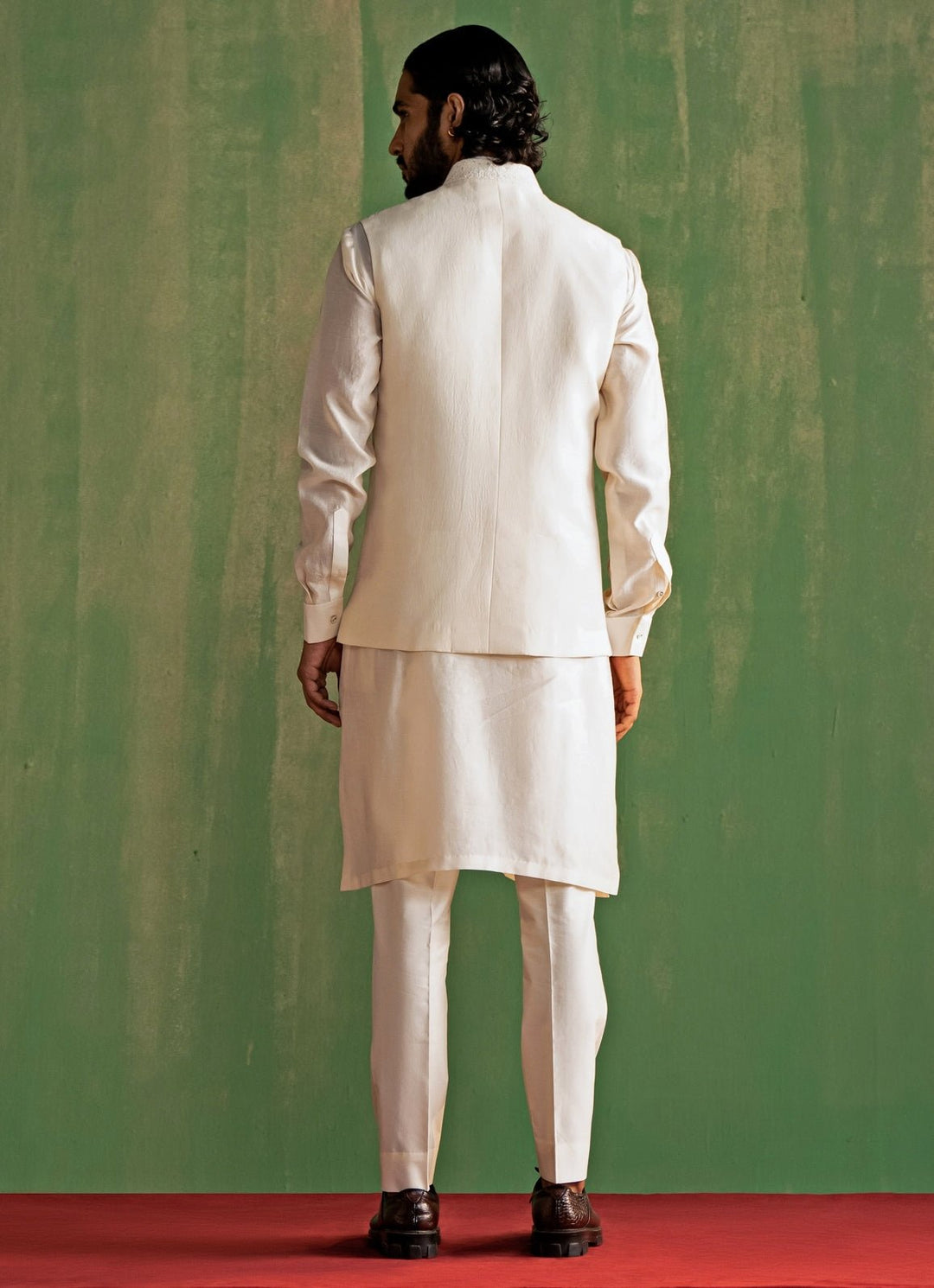 Ivory Embroidered Kurta Bundi Set Studio Bagechaa - Men - Fabilicious Fashion