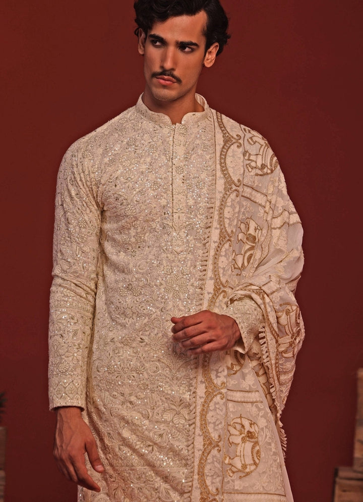 Ivory Embroidered Kurta Patiala Pant Set Kalpraag - Fabilicious Fashion