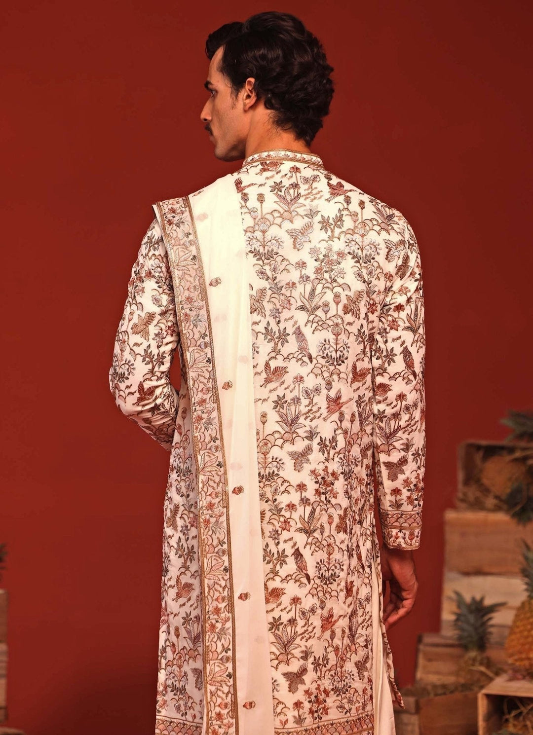 Ivory Embroidered Kurta Patiala Pant Set Kalpraag - Fabilicious Fashion