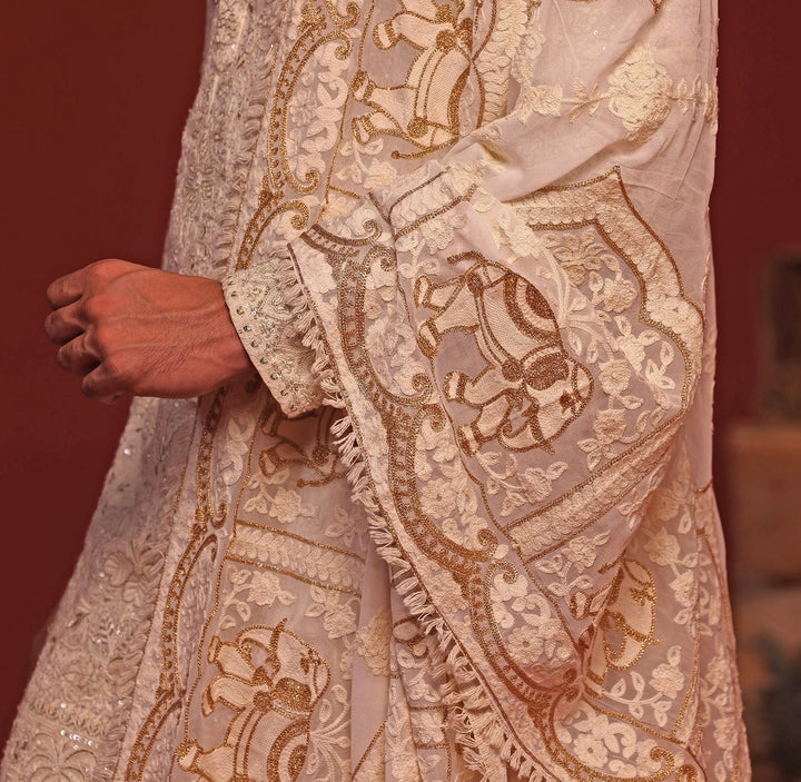 Ivory Embroidered Kurta Patiala Pant Set Kalpraag - Fabilicious Fashion