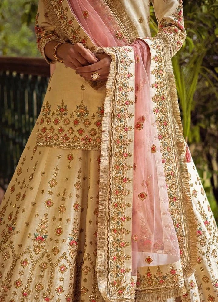 Ivory Embroidered Lehenga Set Angad Singh - Fabilicious Fashion