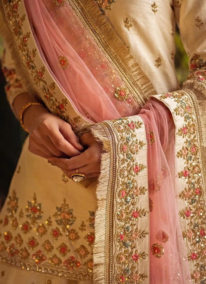 Ivory Embroidered Lehenga Set Angad Singh - Fabilicious Fashion