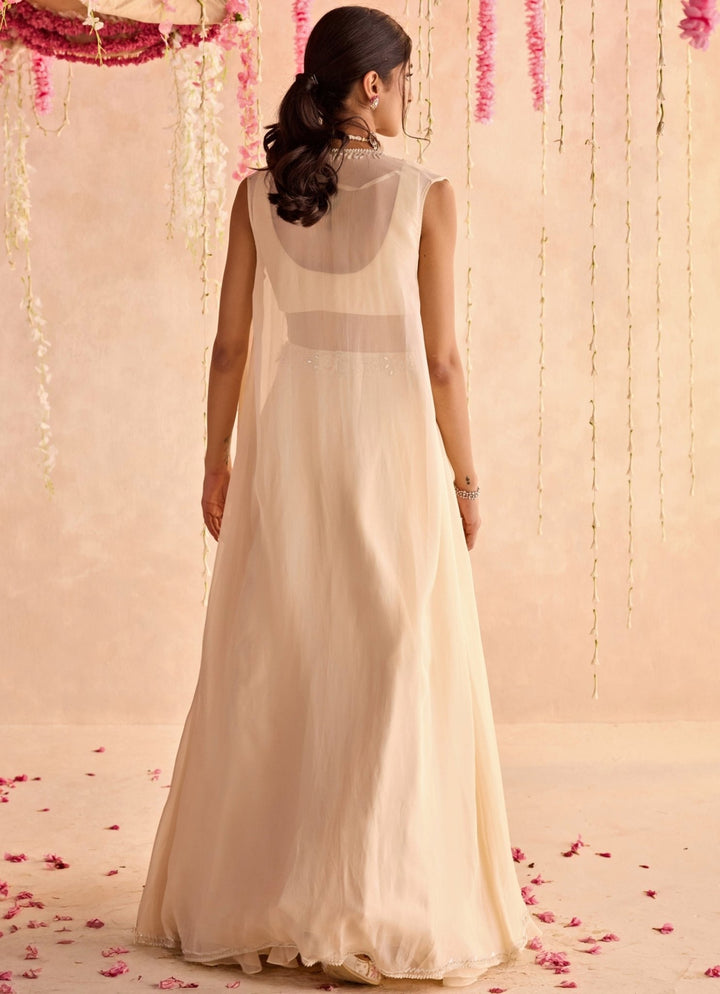 Ivory Embroidered Lehenga Set Seema Thukral - Fabilicious Fashion
