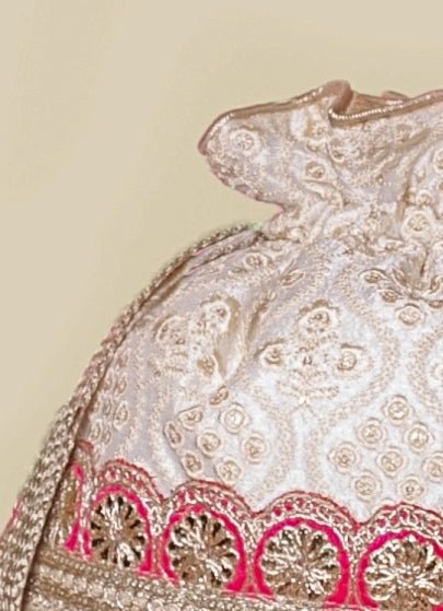 Ivory Embroidered Potli AMYRA - Fabilicious Fashion