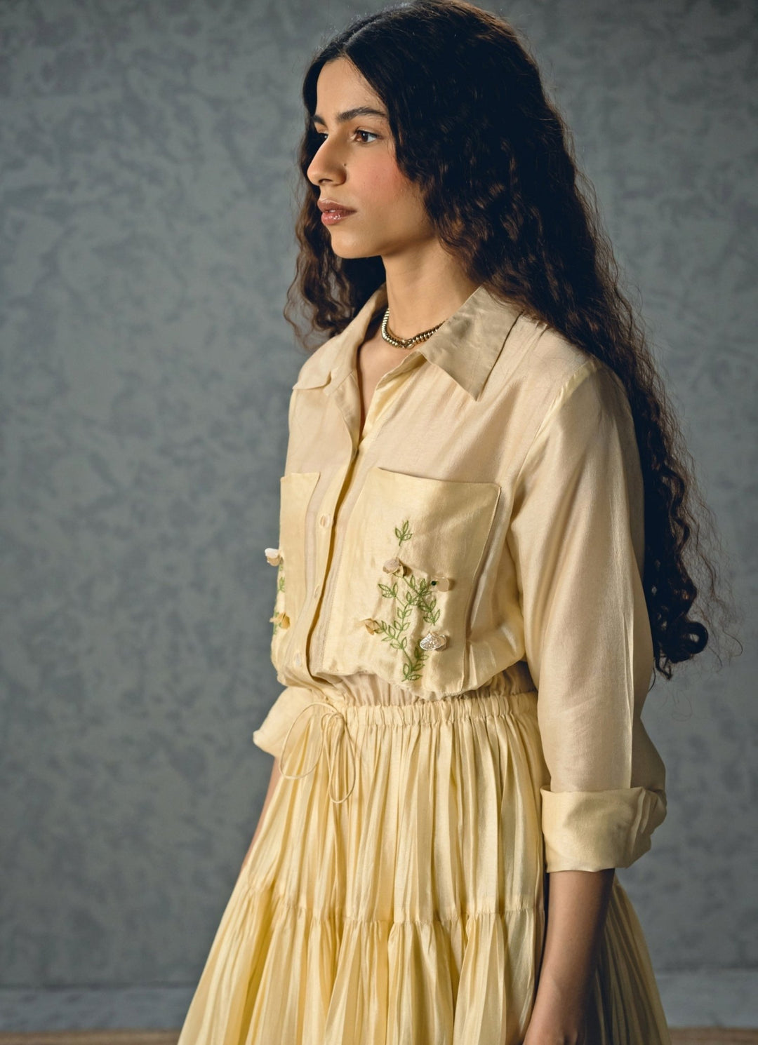 Paulmi and Harsh X Ease Ivory Embroidered Silk DressFabilicious Fashion