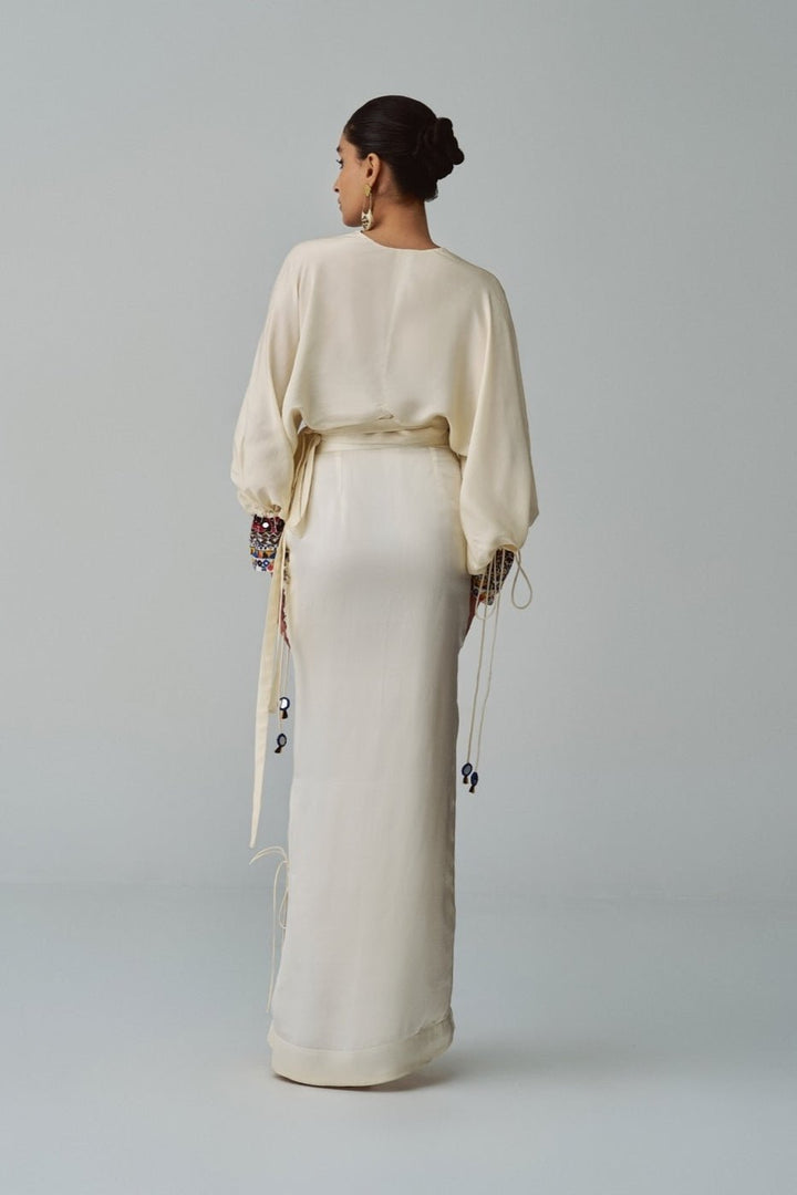 Ivory Embroidered Skirt Set Saaksha & Kinni - Fabilicious Fashion