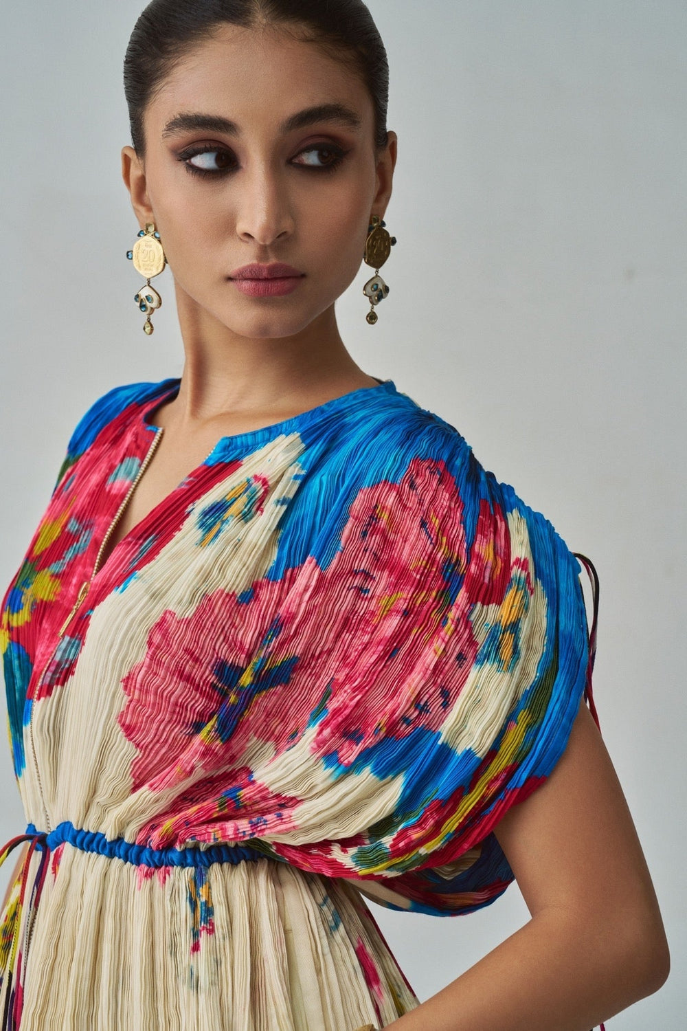 Ivory Floral Print Skirt Set Saaksha & Kinni - Fabilicious Fashion