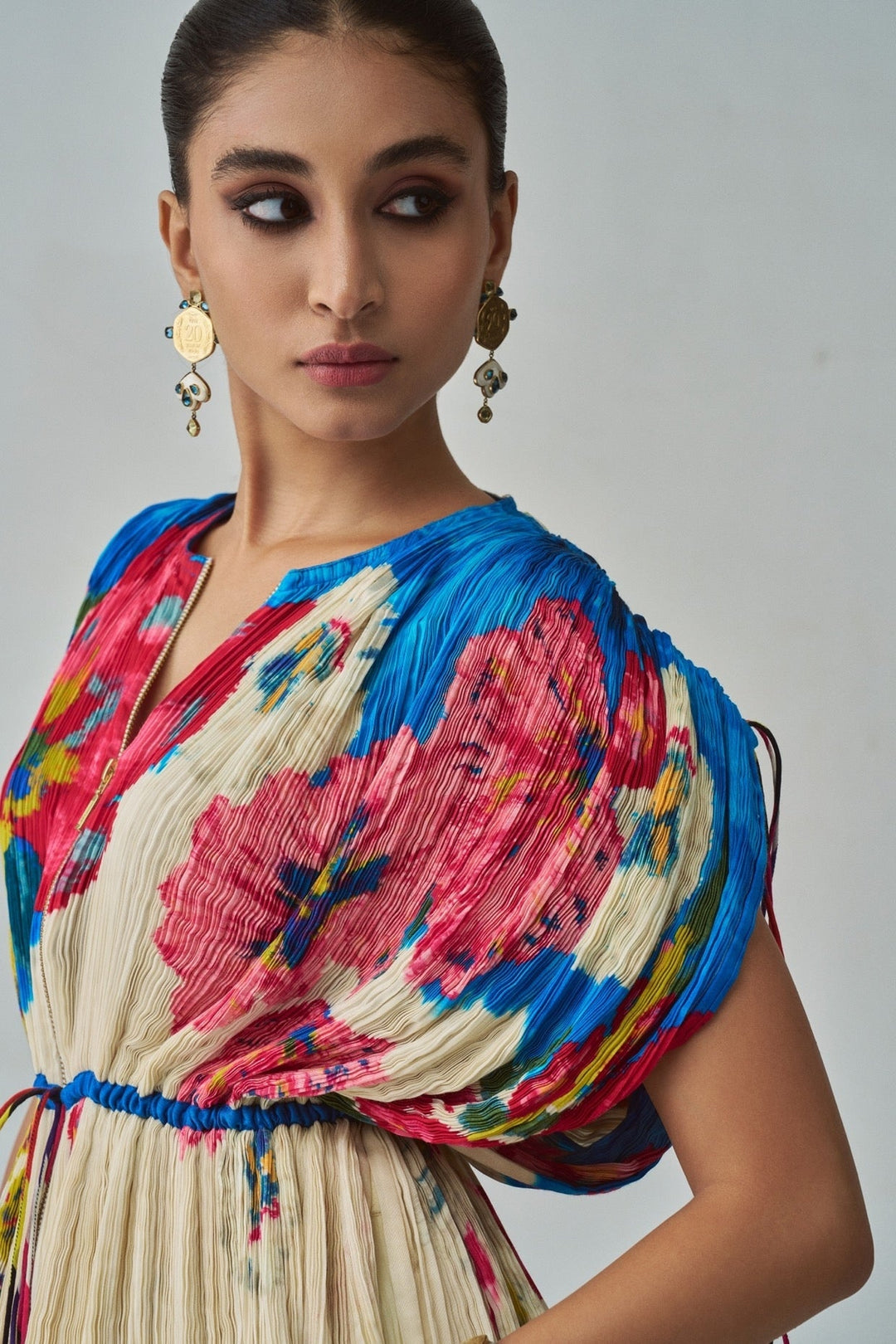 Ivory Floral Print Skirt Set Saaksha & Kinni - Fabilicious Fashion