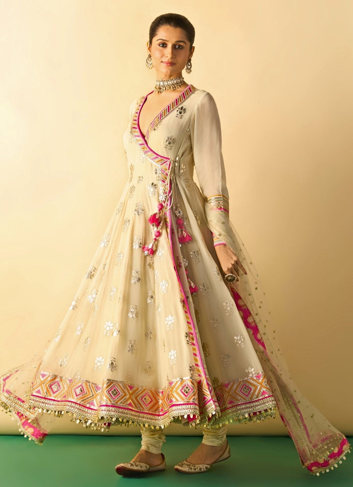 Gopi Vaid Ivory Georgette Anarkali SetFabilicious Fashion
