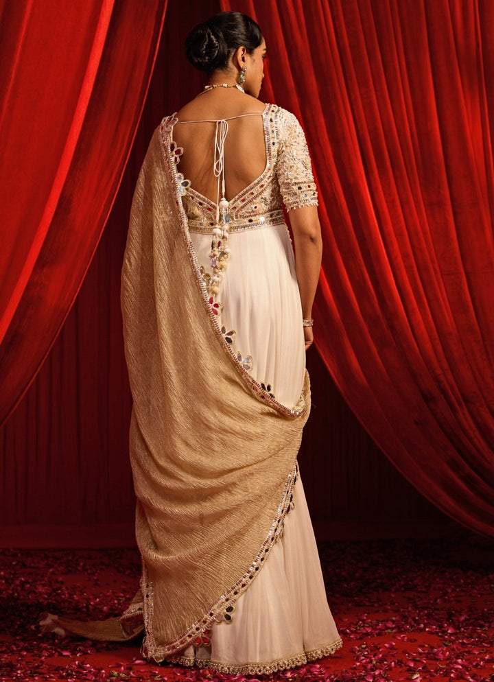 Nidhika Shekhar Ivory Georgette AnarkaliFabilicious Fashion