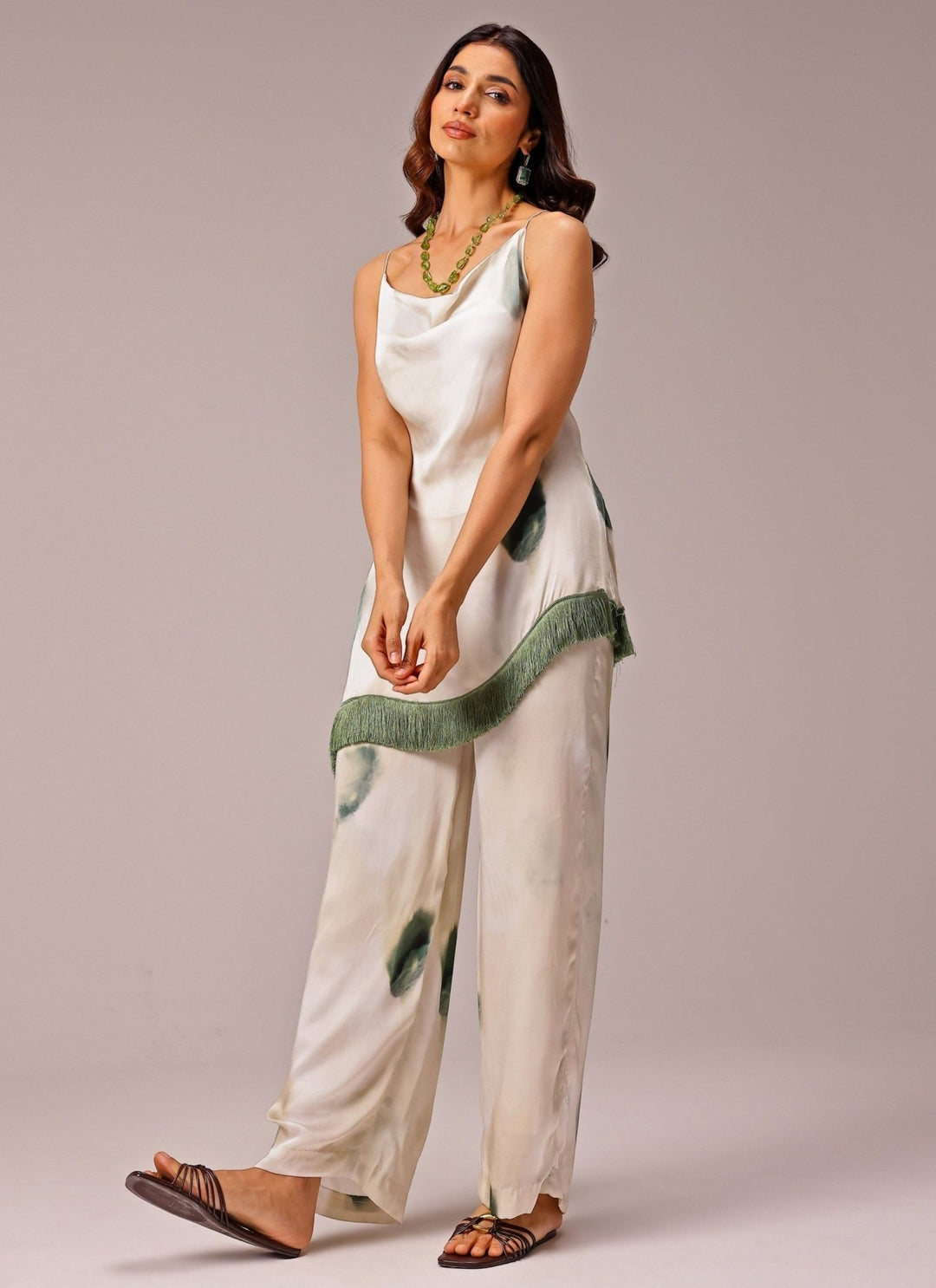 Studio Surbhi Ivory Georgette Satin Co-Ord SetFabilicious Fashion