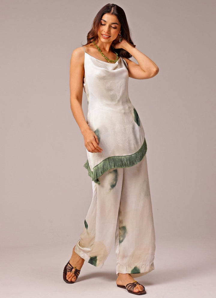 Studio Surbhi Ivory Georgette Satin Co-Ord SetFabilicious Fashion
