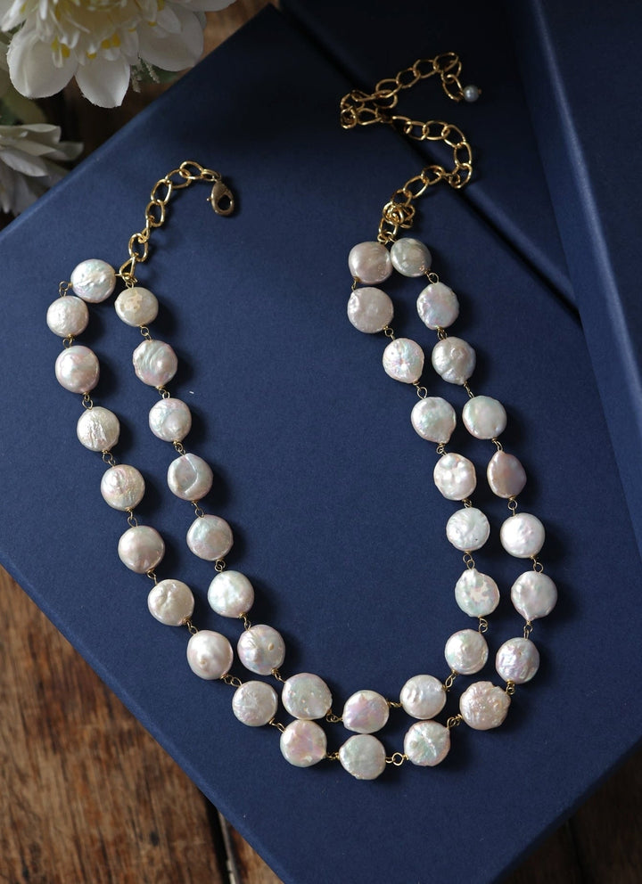 Do Taara Ivory Gold Pearl NecklaceFabilicious Fashion