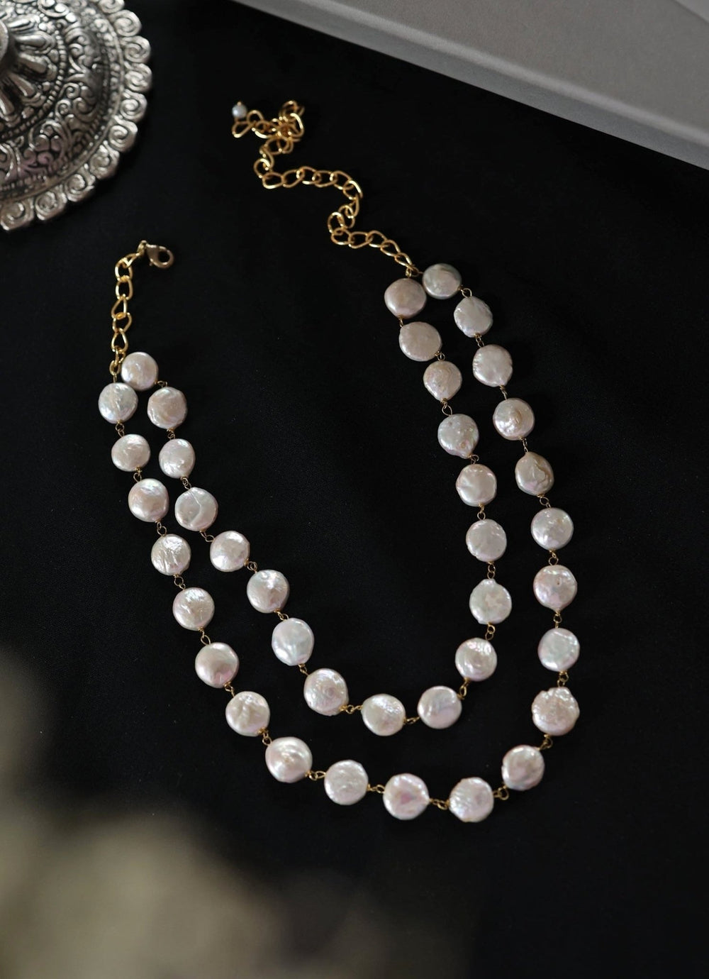 Do Taara Ivory Gold Pearl NecklaceFabilicious Fashion