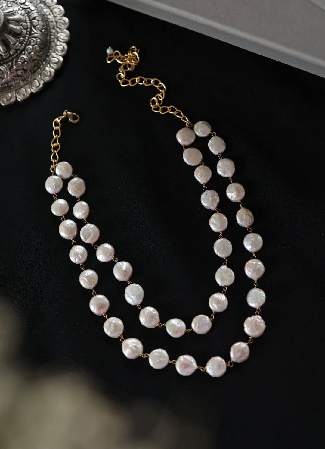 Do Taara Ivory Gold Pearl NecklaceFabilicious Fashion