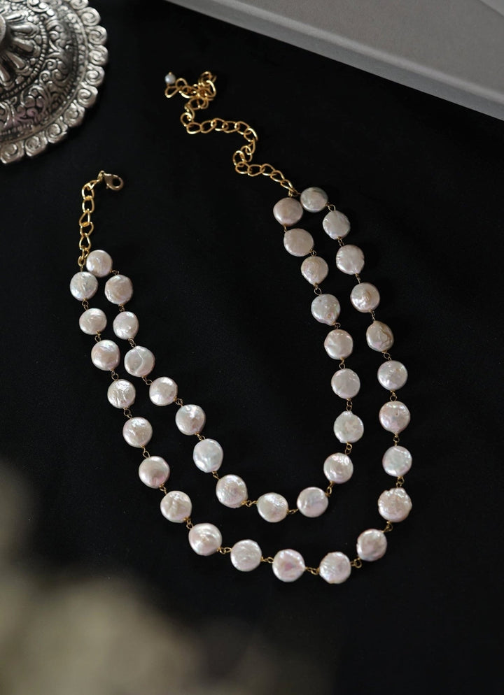 Do Taara Ivory Gold Pearl NecklaceFabilicious Fashion