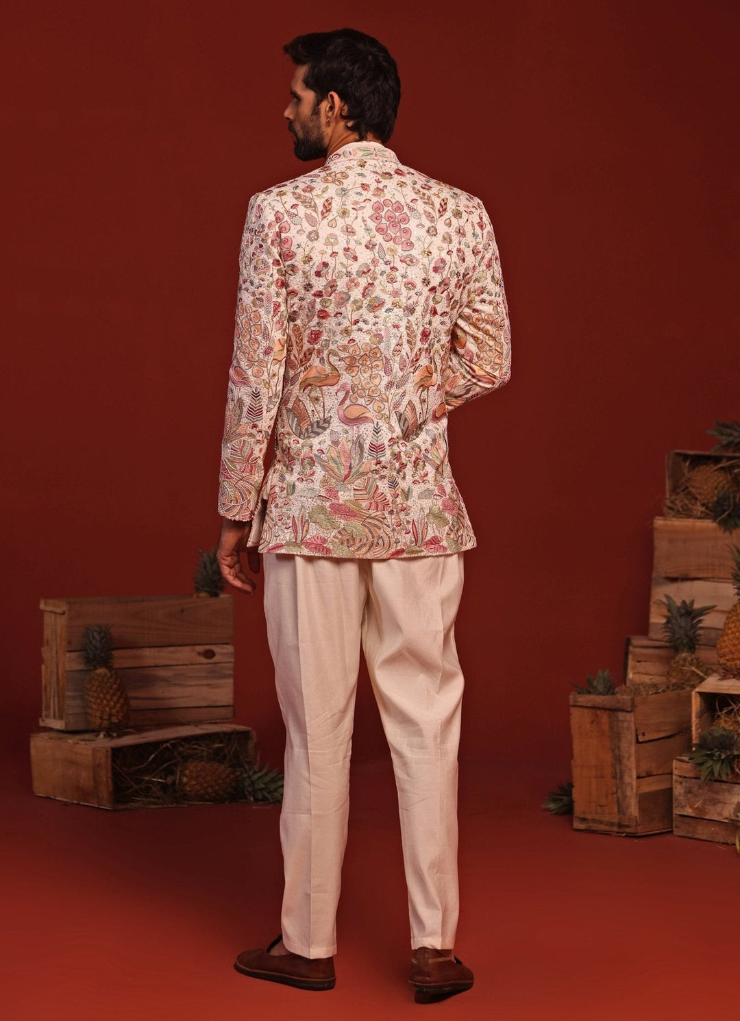 Ivory Hand - Embroidered Jodhpuri Suit Kalpraag - Fabilicious Fashion