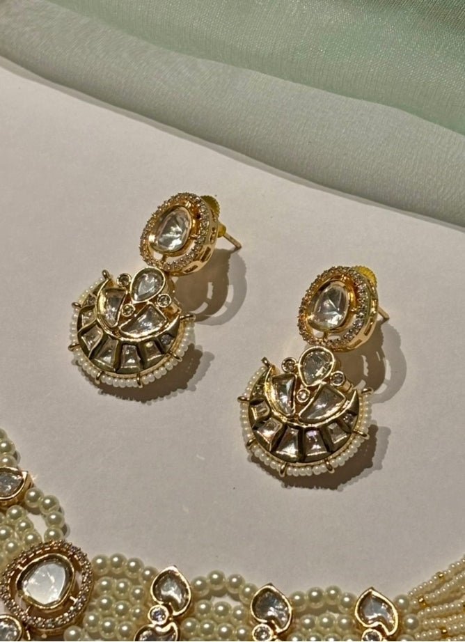 Naymee Ivory Kundan And Pearl Choker SetFabilicious Fashion