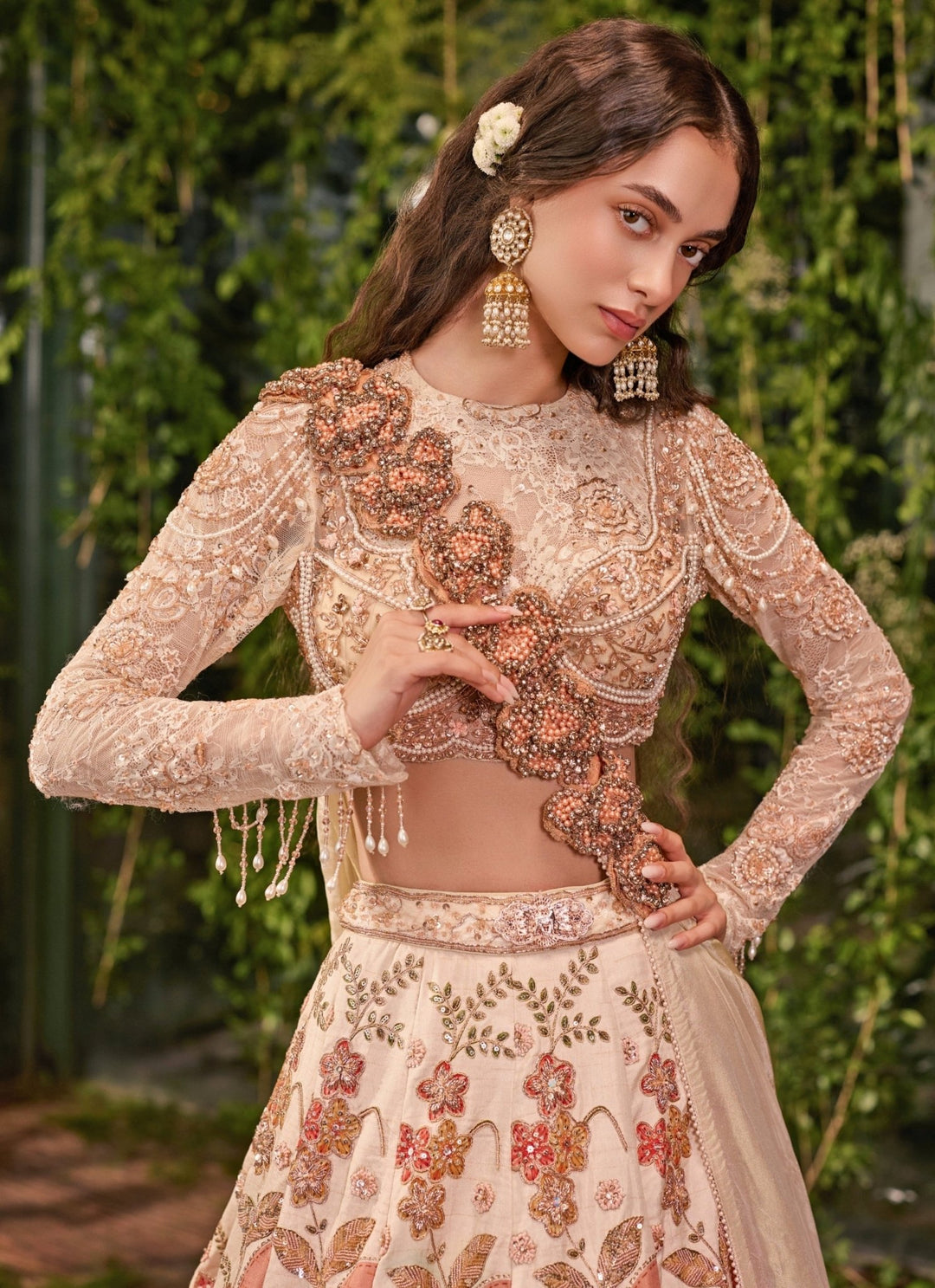 Jigar and Nikita Ivory Multicolor Silk Bridal Lehenga SetFabilicious Fashion