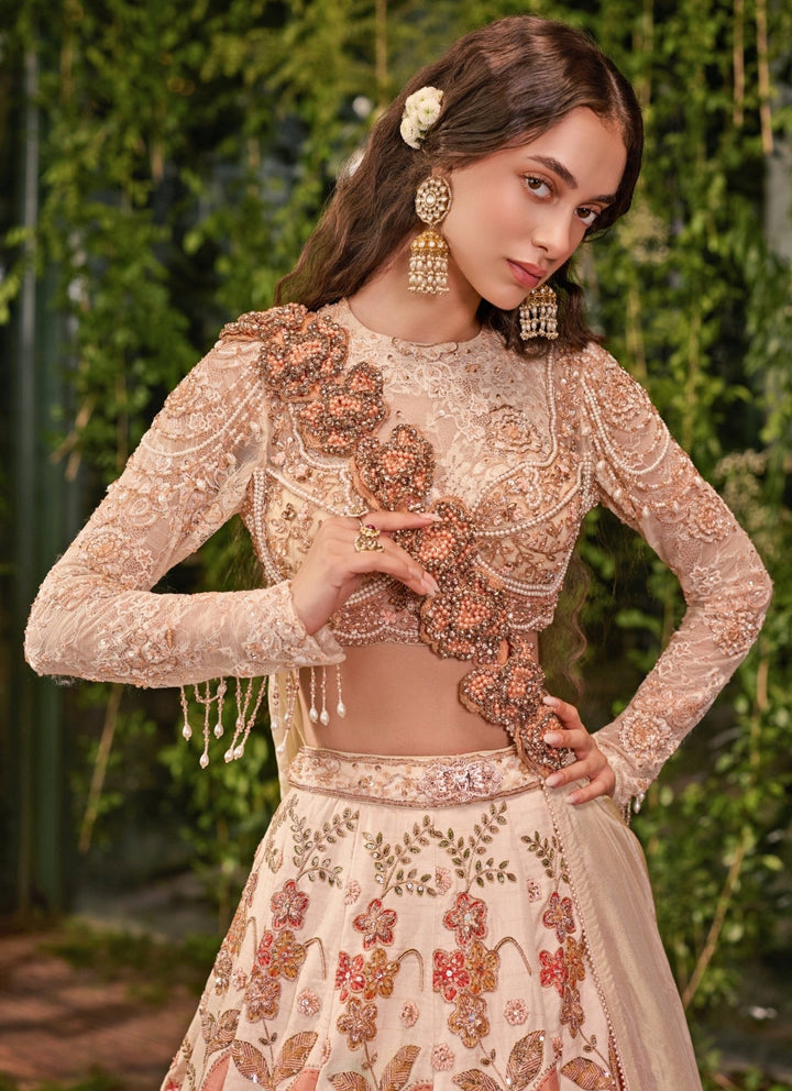 Jigar and Nikita Ivory Multicolor Silk Bridal Lehenga SetFabilicious Fashion