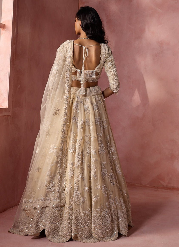 Ivory Organza Lehenga Set Nitika Gujral - Fabilicious Fashion