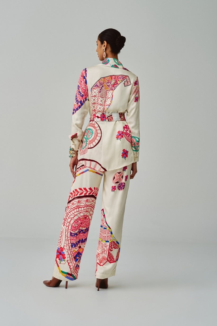 Ivory Paisley Print Co Ord Set Saaksha & Kinni - Fabilicious Fashion