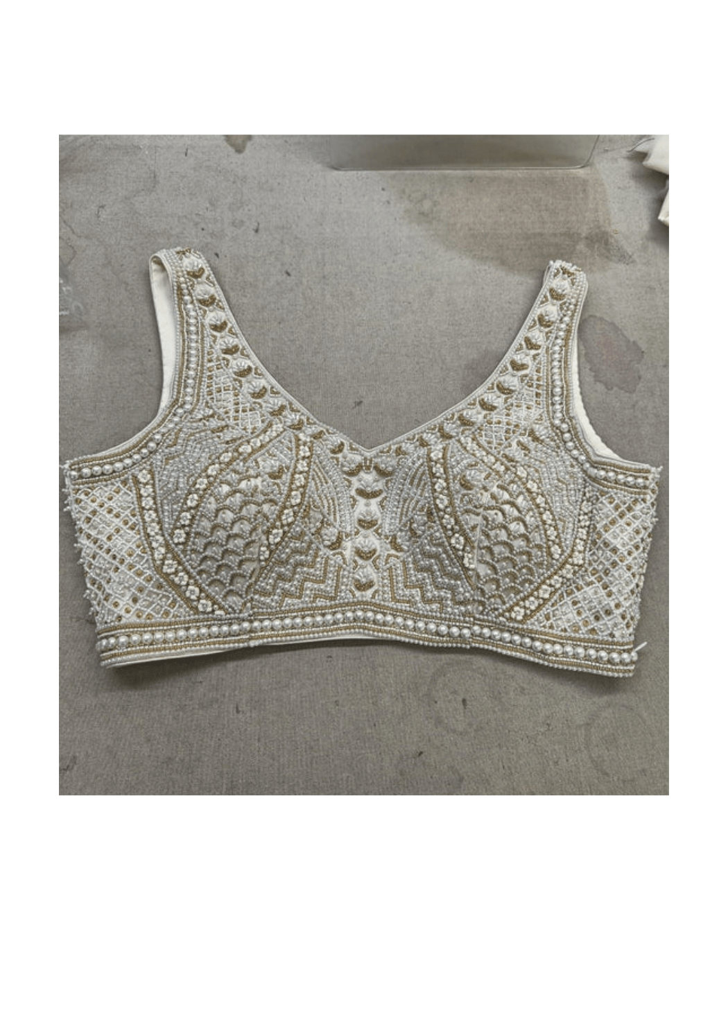 Ivory Pearl Blouse Anisha Shetty - Fabilicious Fashion