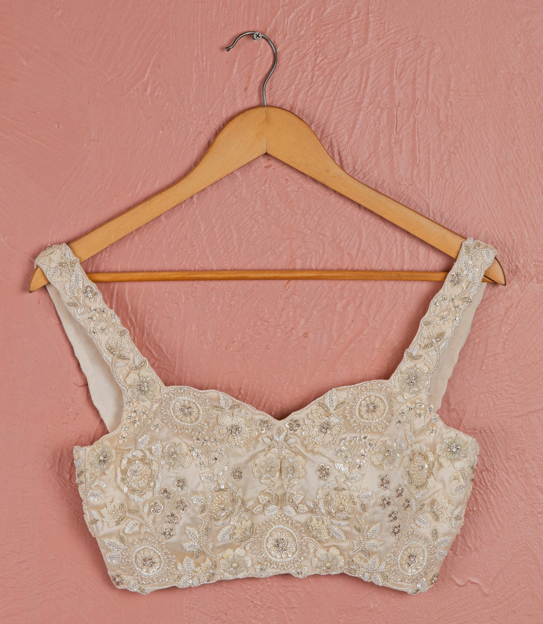 Ivory Pearl Embroidered Organza Lehenga Anisha Shetty - Fabilicious Fashion