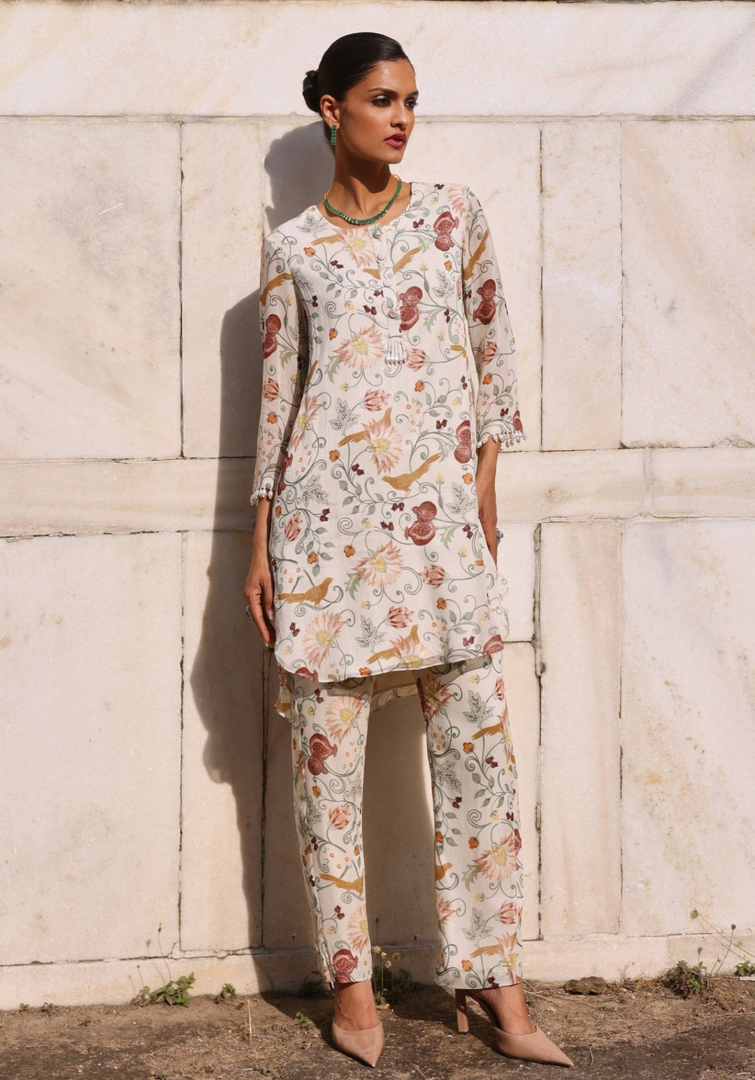 Ivory Printed Co-Ord Set Seema Thukral - Fabilicious Fashion