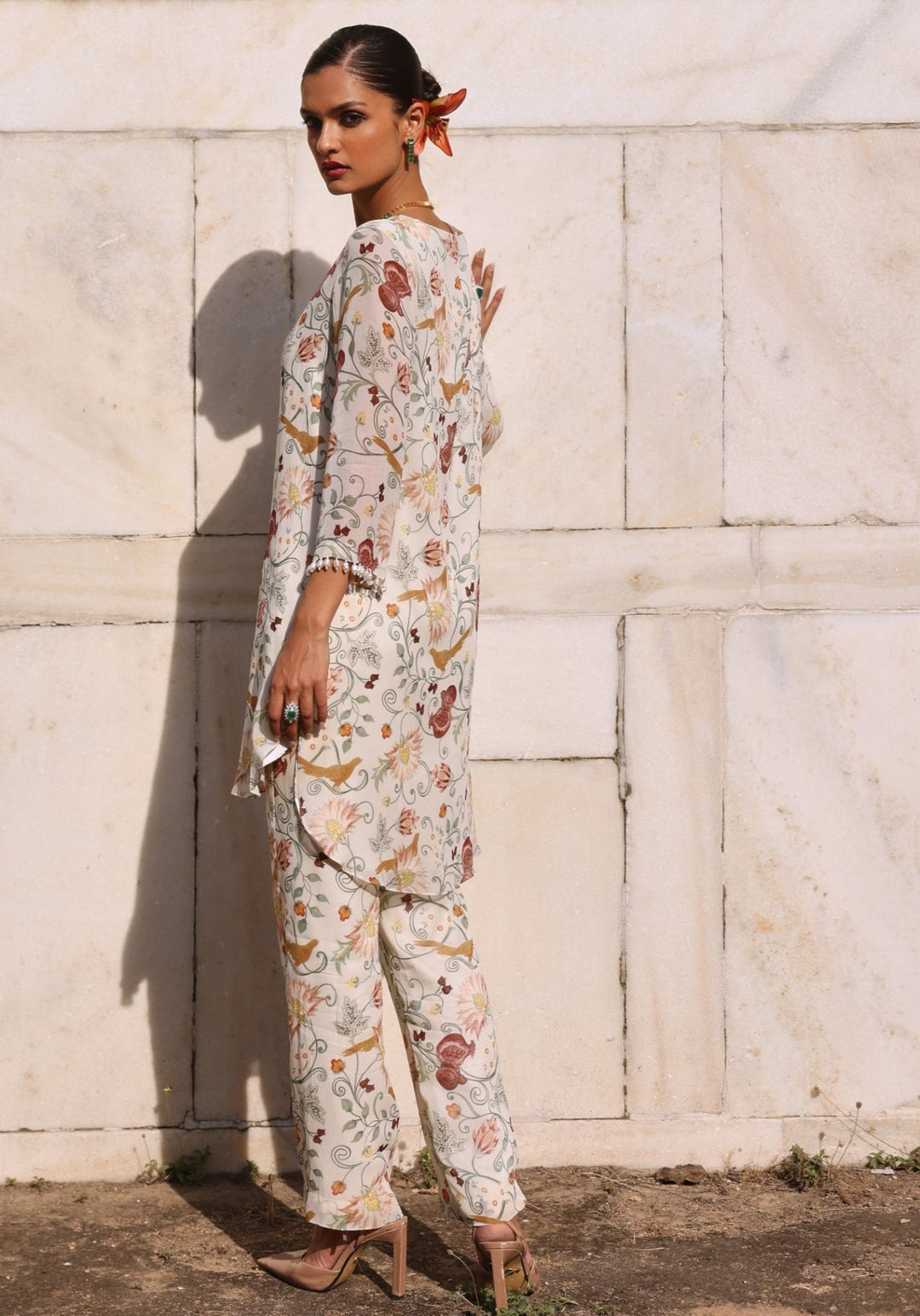 Ivory Printed Co-Ord Set Seema Thukral - Fabilicious Fashion
