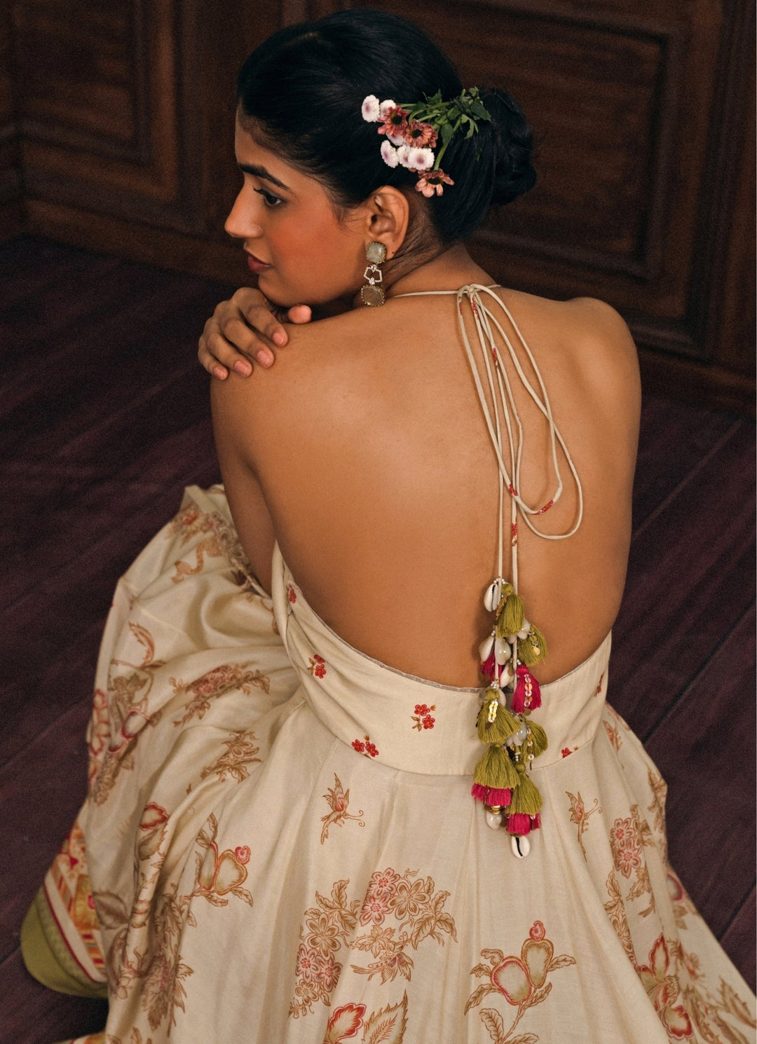 Paulmi and Harsh Ivory Printed Cotton Silk Anarkali SetFabilicious Fashion