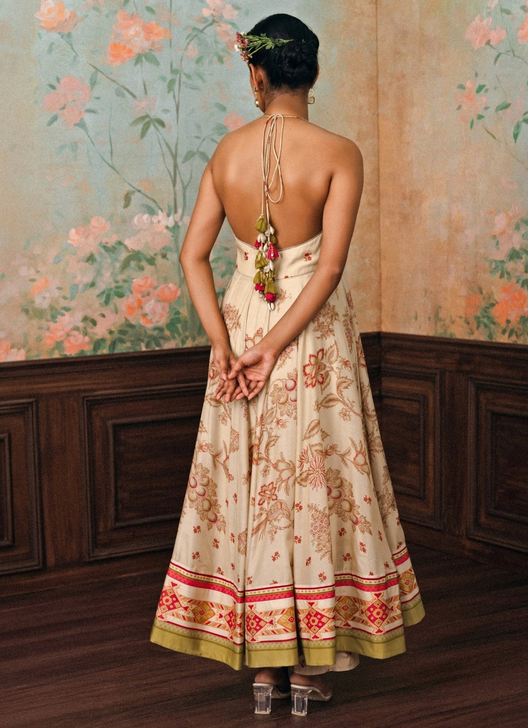 Paulmi and Harsh Ivory Printed Cotton Silk Anarkali SetFabilicious Fashion