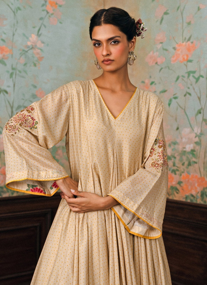 Paulmi and Harsh Ivory Printed Cotton Silk Kurta Pants SetFabilicious Fashion