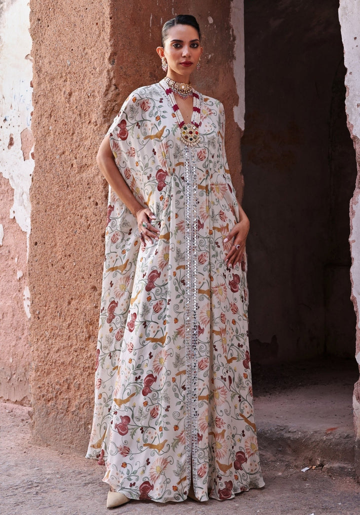 Ivory Printed Kaftan Seema Thukral - Fabilicious Fashion