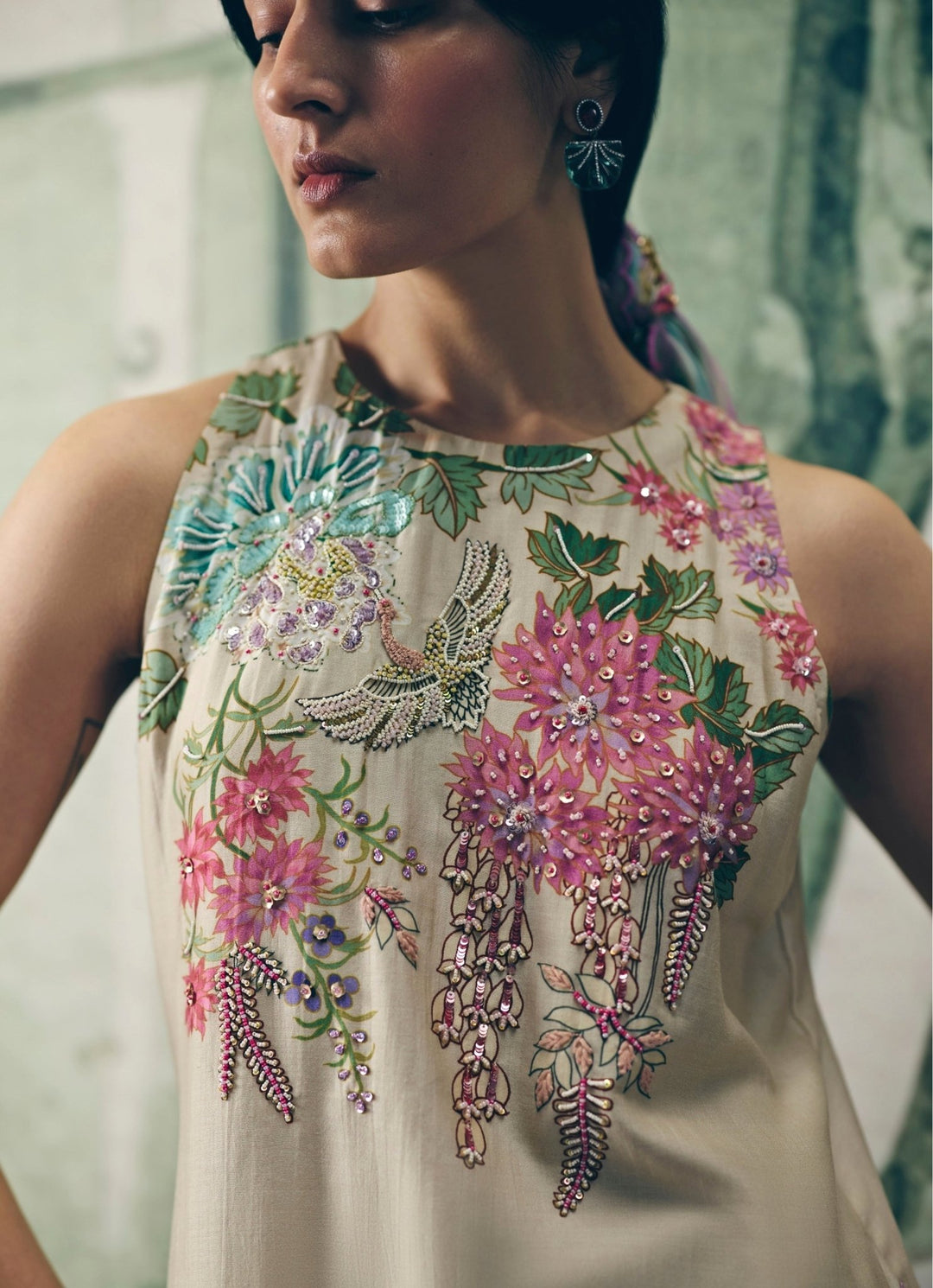 Paulmi and Harsh X Ease Ivory Printed Silk Kurta Pants SetFabilicious Fashion