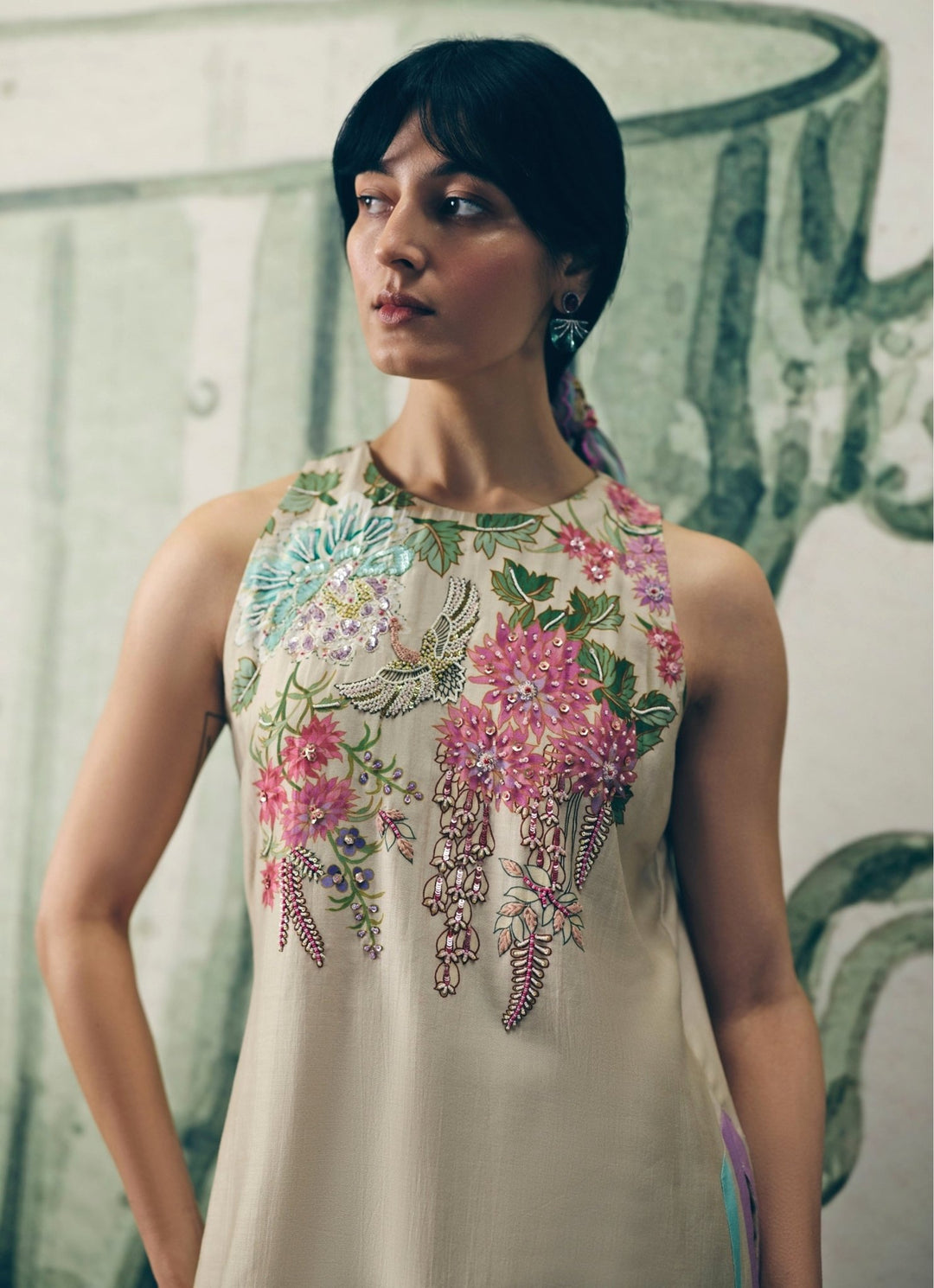 Paulmi and Harsh X Ease Ivory Printed Silk Kurta Pants SetFabilicious Fashion