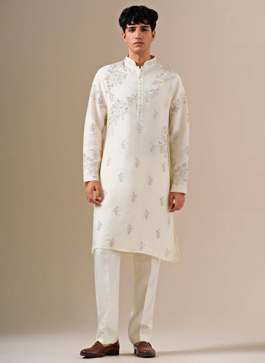 Darzi House Ivory Silk Blend Kurta SetFabilicious Fashion