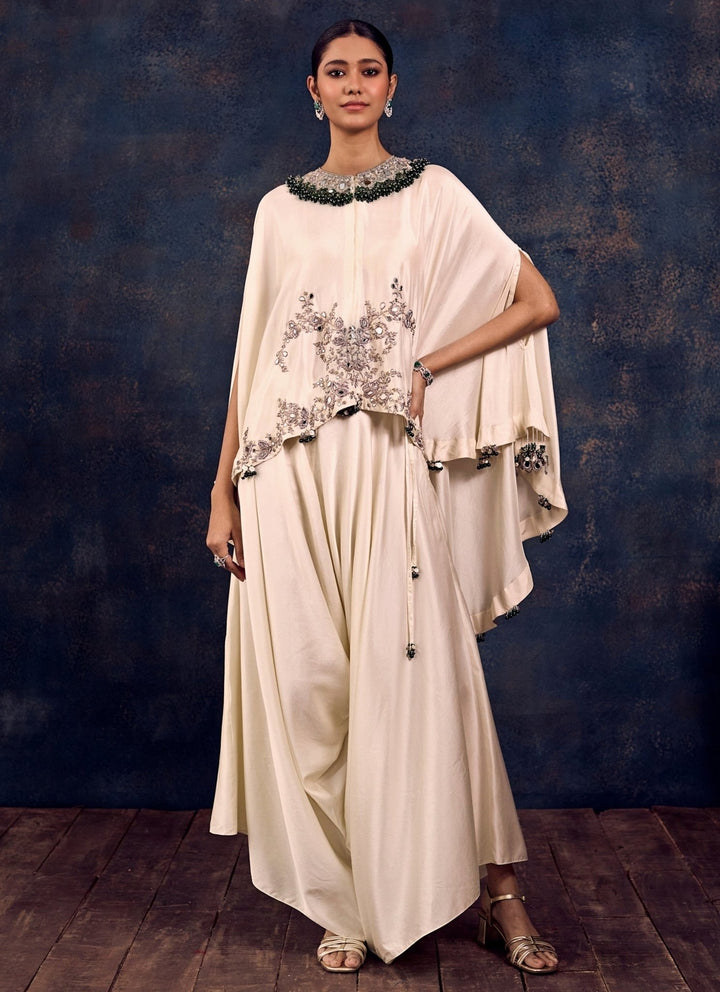 Prisho Ivory Silk Kaftan Pants SetFabilicious Fashion