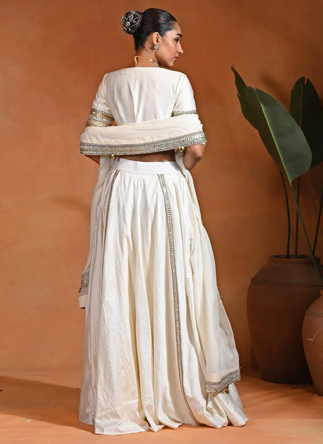 Rishi and Vibhuti Ivory Silk Lehenga SetFabilicious Fashion