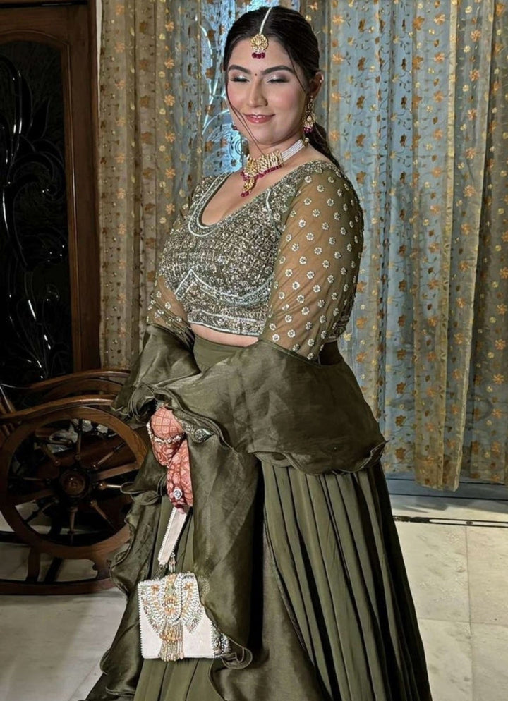 Ivory Suede Embellished Box Bag House of Kosha - Fabilicious Fashion