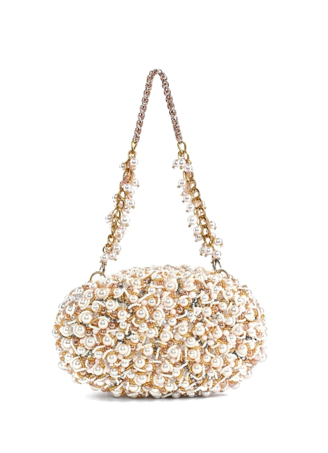 Ivory Suede Pearl Clutch House of Kosha - Fabilicious Fashion