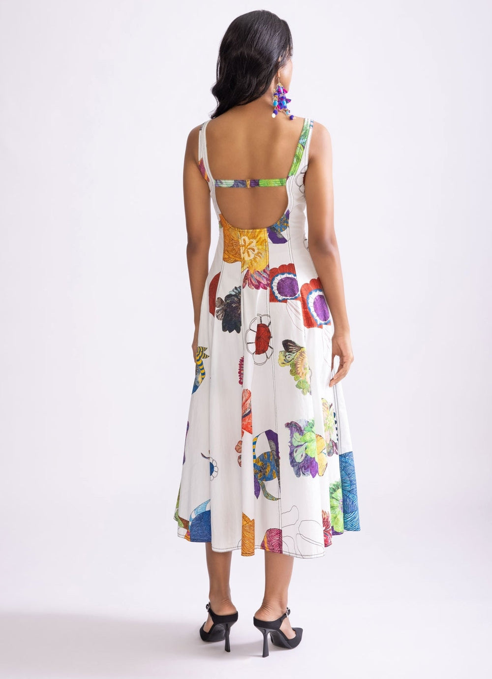 Ivory Tribal Print Dress Saaksha & Kinni - Fabilicious Fashion