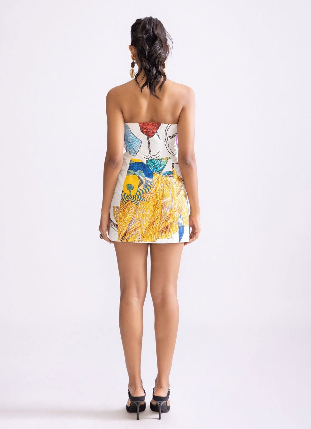 Ivory Tribal Print Dress Saaksha & Kinni - Fabilicious Fashion