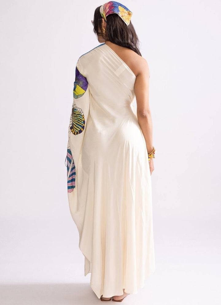 Ivory Tribal Print Kaftan Saaksha & Kinni - Fabilicious Fashion