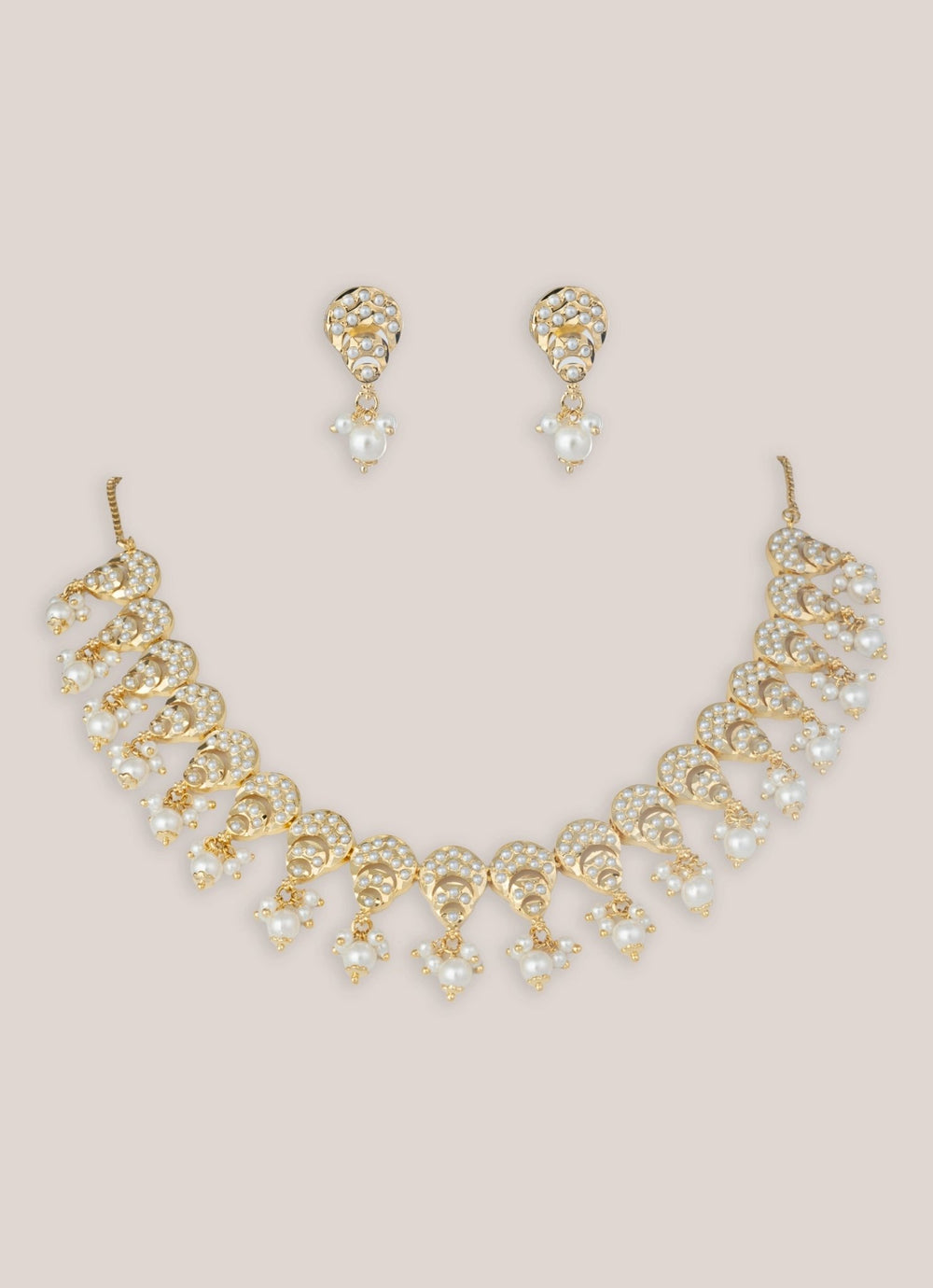 Zevar by Geeta Jadau Gold Plated Necklace SetFabilicious Fashion