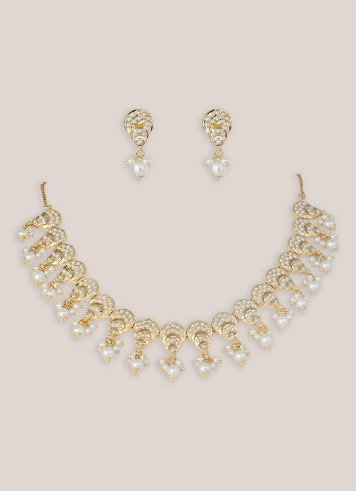 Zevar by Geeta Jadau Gold Plated Necklace SetFabilicious Fashion