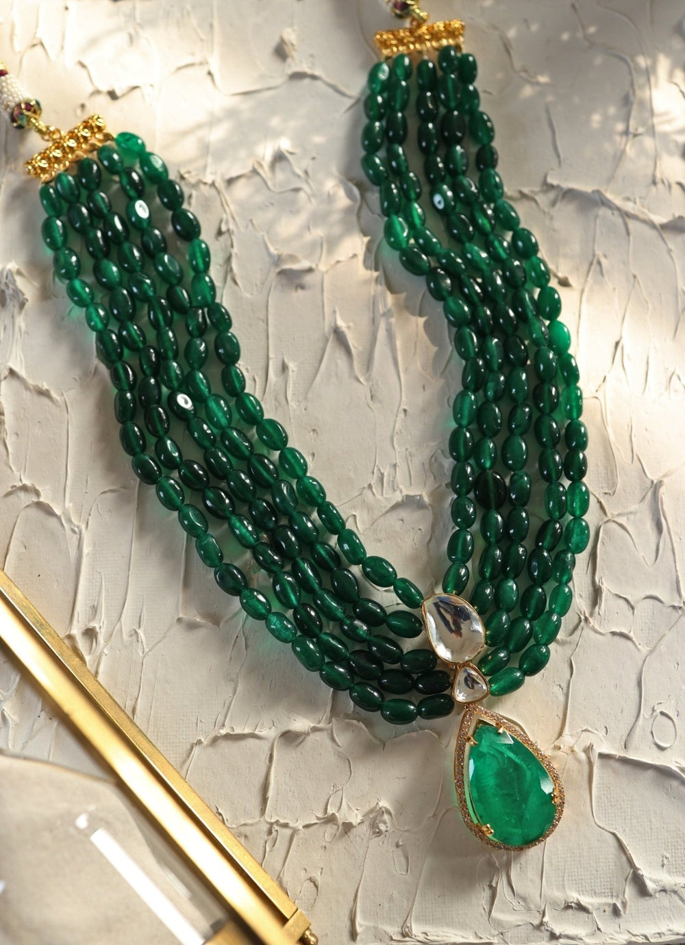 Do Taara Jade Green Polki NecklaceFabilicious Fashion