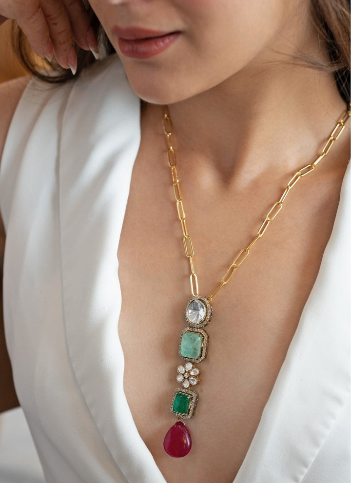 Do Taara Kundan Mint Green EarringsFabilicious Fashion