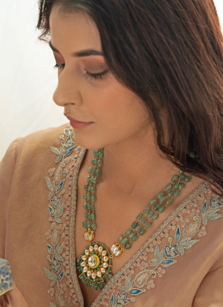 Do Taara Kundan Mint Green NecklaceFabilicious Fashion